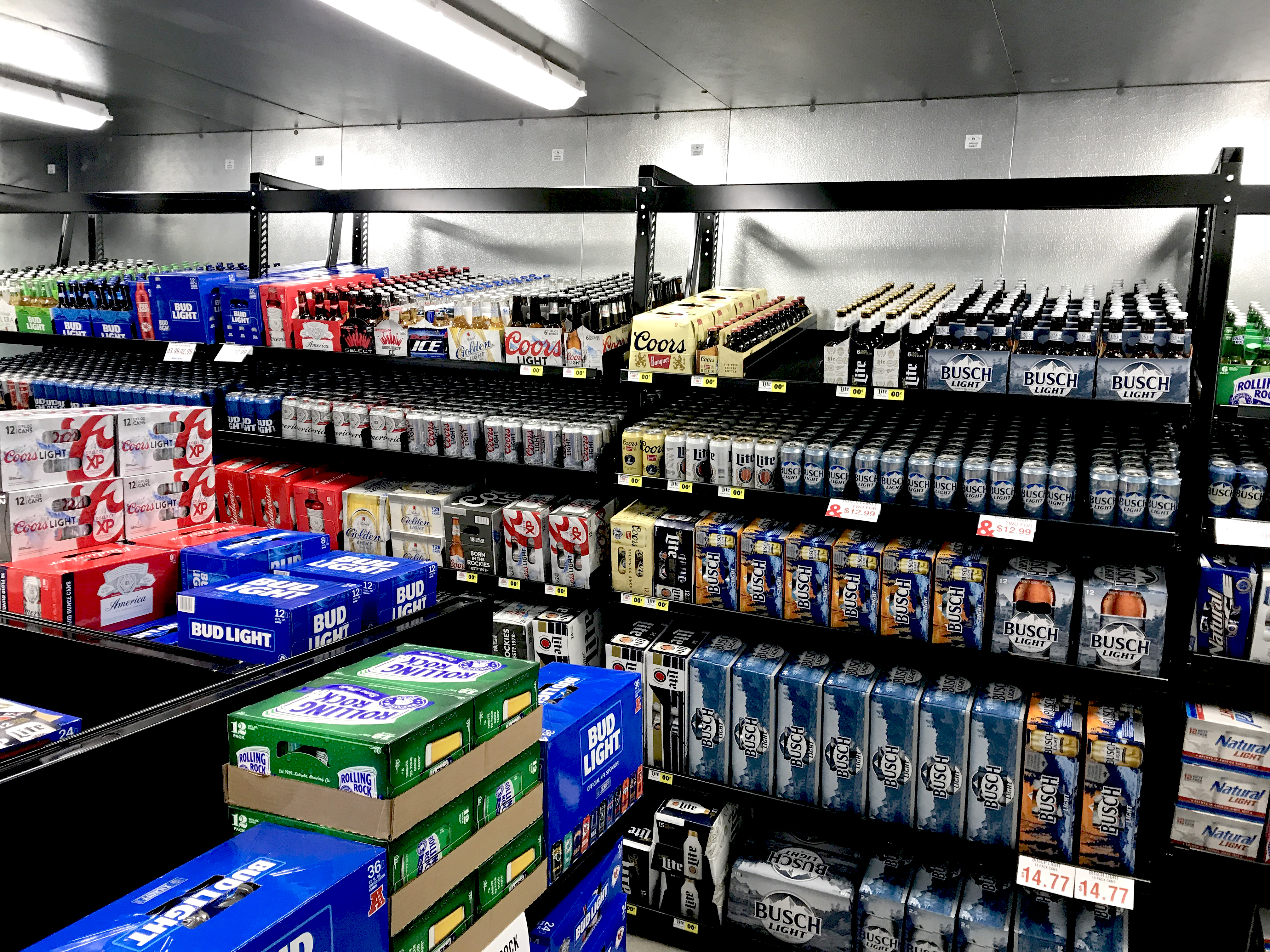 Beer Cave 3 VersaSlide Beer Cave Shelving